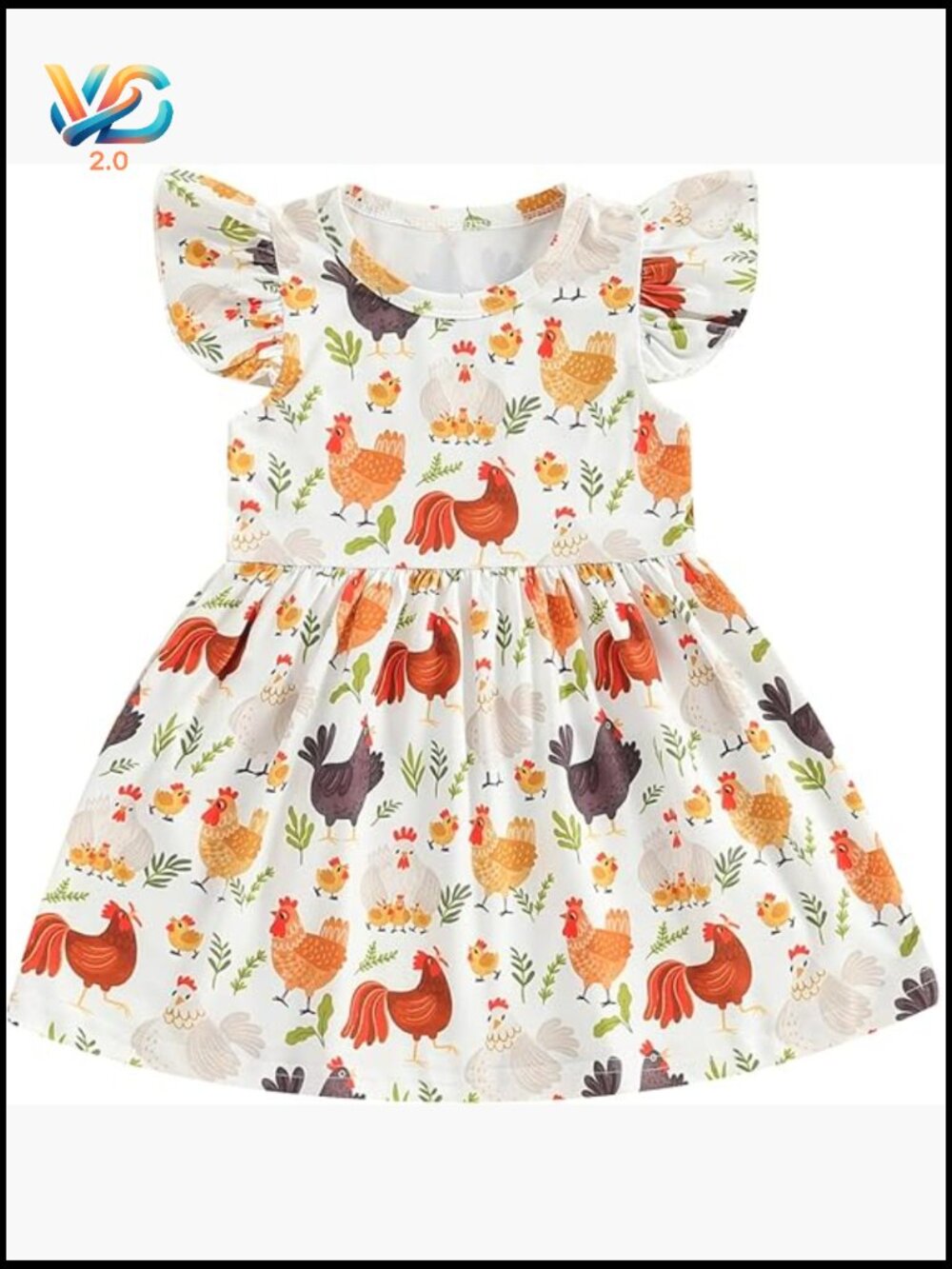 Toddler Girls A-Line Summer Dress Casual Round Neck Short Sleeve Beach Outfit